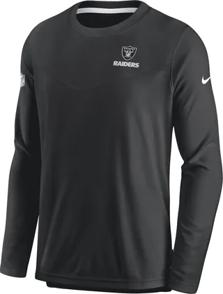 Nike Men's Dri-FIT Lockup (NFL Las Vegas Raiders) Long-Sleeve Top in Black