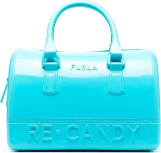 Candy logo top-handle tote
