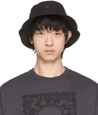 Acne Studios Black Buko Face Bucket Hat