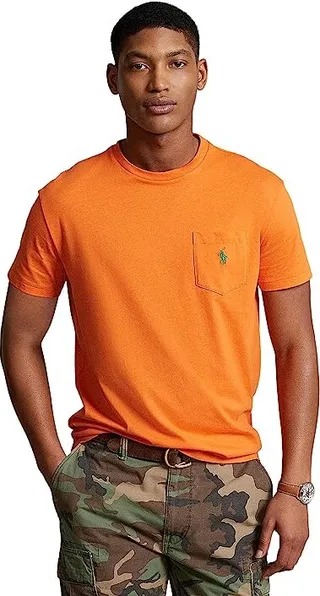 Polo Ralph Lauren Classic Fit Pocket Tee (Orange) Men's T Shirt