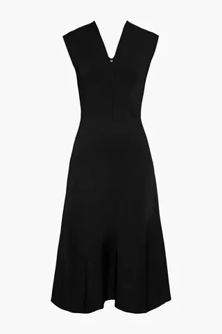 Fluted stretch-knit dress