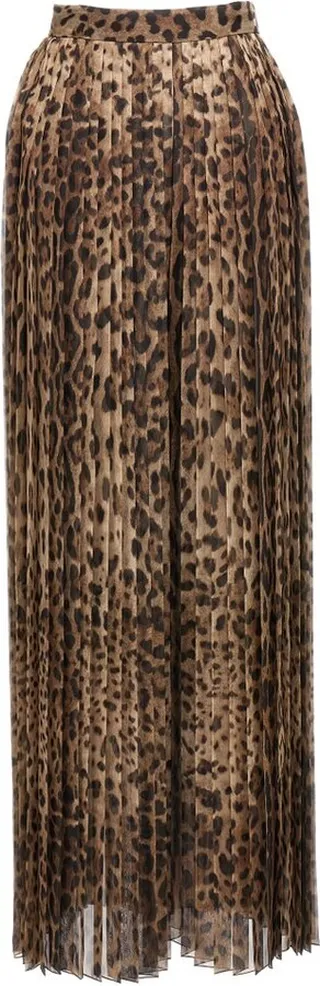 Dolce & Gabbana High-Waist Leopard-Printed Pants