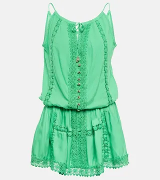 Chelsea tie-neck minidress