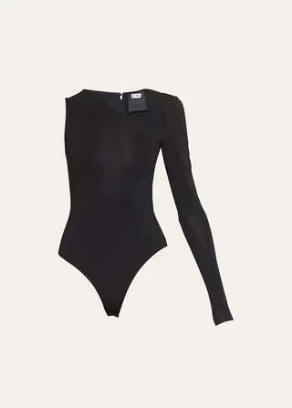 One Shoulder Asymmetric Bodysuit