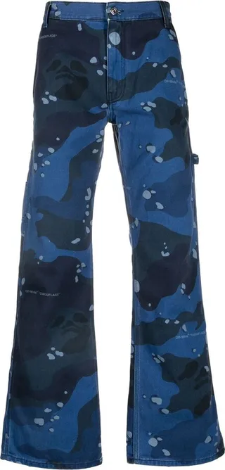 Camouflage-Print Carpenter Jeans