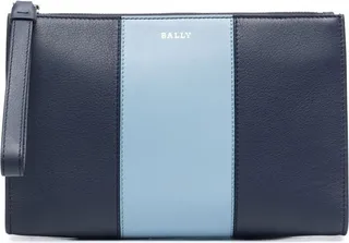 Panelled Leather Clutch Bag