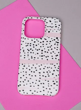 Pink Dalmatian Iphone 14 Pro Case