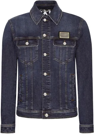 Logo-Plaque Denim Jacket