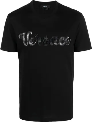 studded logo T-shirt