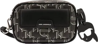Shoulder bag with all-over monogram