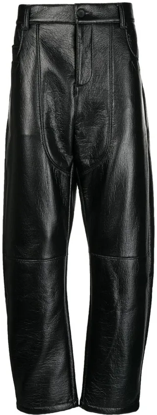 Pebbled Straight-Leg Trousers