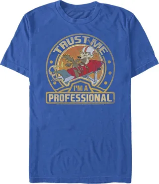 Men's Looney Tunes Wile E. Coyote Professional T-Shirt - Royal Blue - Small