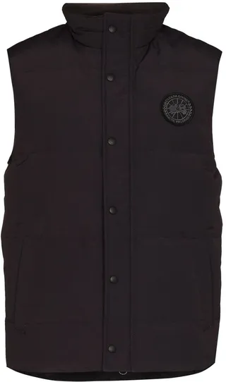 Garson logo-patch padded gilet