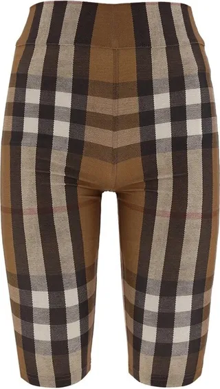 Burberry Checked Knee Length Cycling Shorts