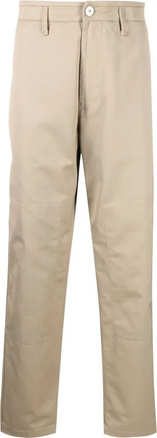 Patch-Pocket Straight-Leg Trousers