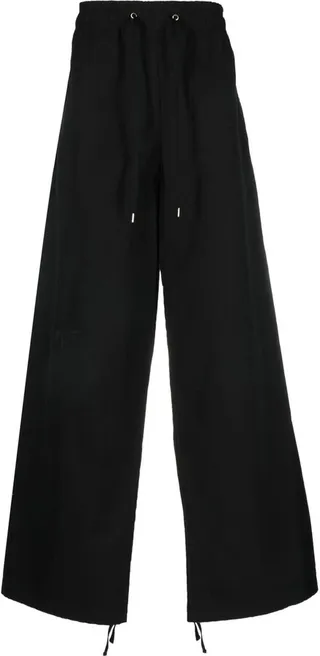 Logo-Patch Wide-Leg Trousers