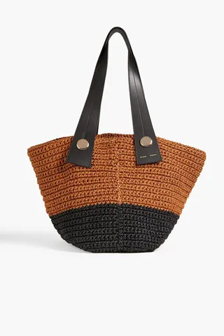 Tobo two-tone crochet tote
