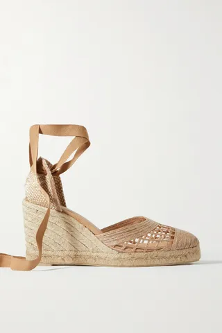 Castañer - + Net Sustain Caracas Raffia Wedge Espadrilles - Neutrals