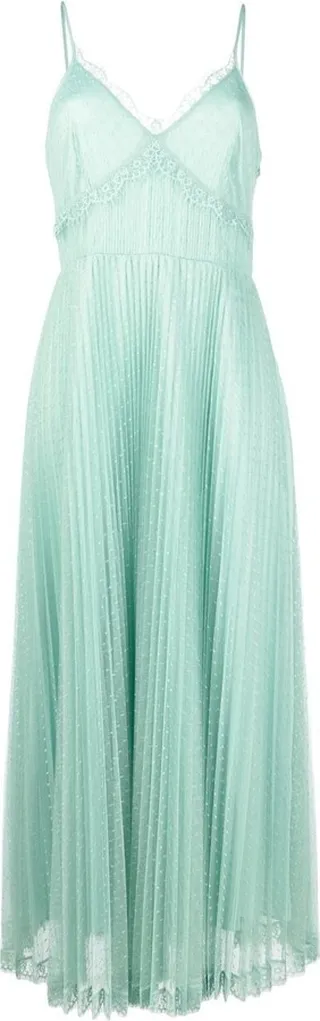 Sheer-Lace Long Dress