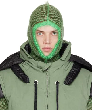 Craig Green Green Brushed Reversible Balaclava