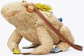Raffia Tory the Toad Bag