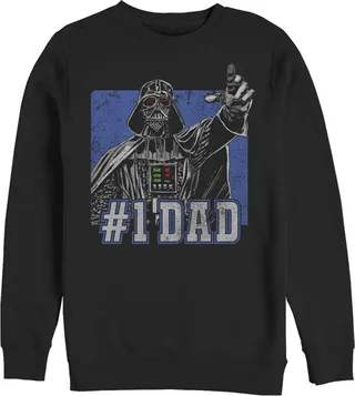 Men's Star Wars Darth Vader Number One Dad Sweatshirt - Black - Large