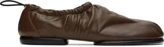 Dries Van Noten Brown Drawstring Slippers