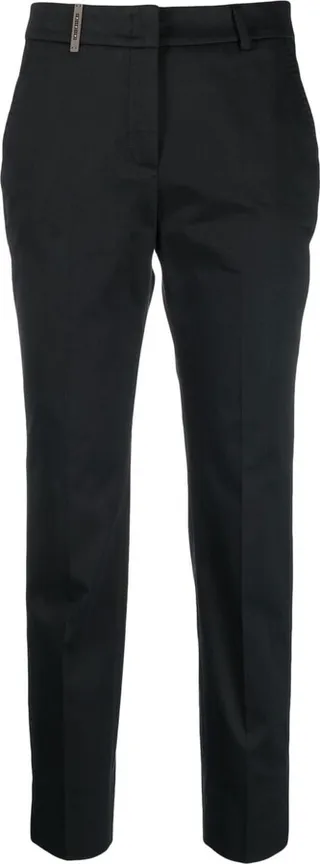 Slim-Fit Cropped Trousers