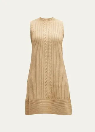 Ribbed A-Line Shift Dress