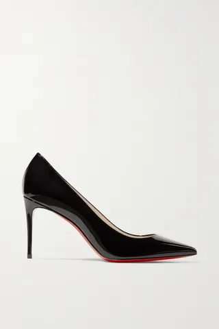 Christian Louboutin - Kate 85 Patent-leather Pumps - Black