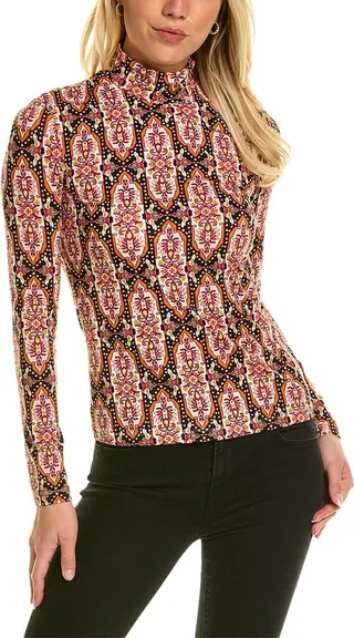 LA DOUBLE J Jersey Turtleneck Top