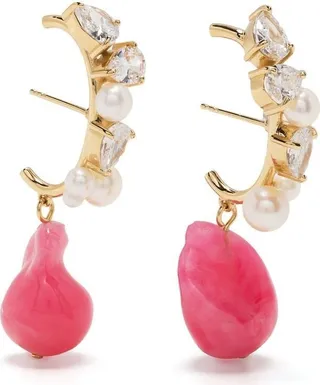 Drop-Pendant Ear Climber Earrings