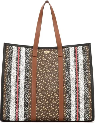 Burberry Monogram Striped Tote Bag