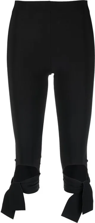 Knee-Tie Cropped Trousers