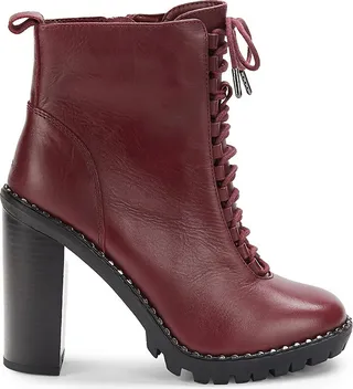 Parina Block Heel Leather Booties