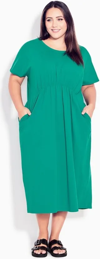 EVANS | Women's Plus Size Cool Tie Dress - teal - 30W