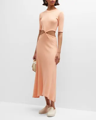 Nicola Twist Cut-Out Knit Maxi Dress