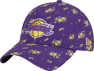 Women's New Era Purple Los Angeles Lakers Bloom Print 9Twenty Adjustable Hat