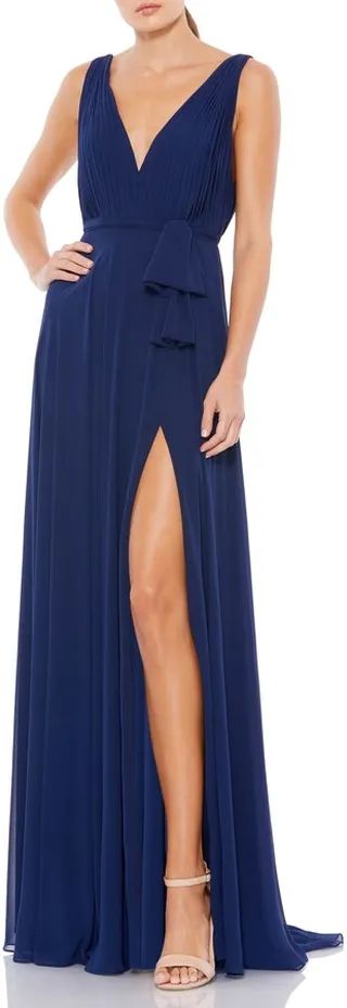Chiffon Column Gown