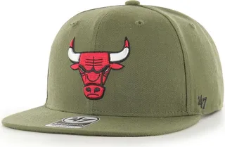 Men's '47 Brand Olive Chicago Bulls Ballpark Camo Captain Snapback Hat