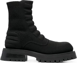 Knitted Combat Boots