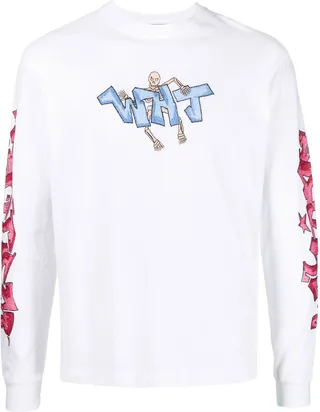 logo-print long-sleeved T-shirt