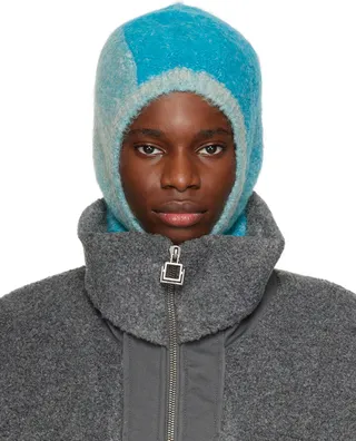 Wooyoungmi Blue Hardware Balaclava