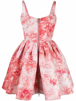 Floral-Print Flared Dress