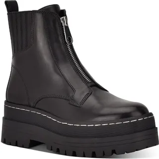 Prisco Womens Leather Platforms Combat & Lace-up Boots