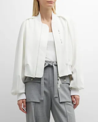 Sculpture-Shoulder Bomber Jacket