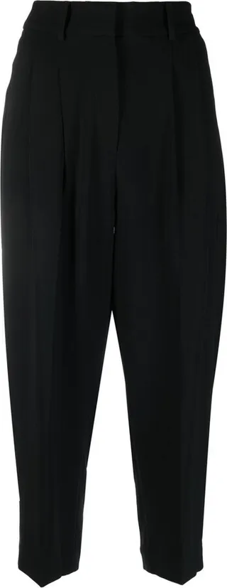 High-Waisted Cropped Trousers