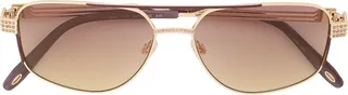 Gradient-Lens Pilot-Frame Sunglasses
