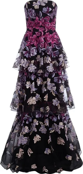 Falling Flowers evening gown