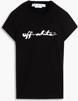 Printed cotton-jersey T-shirt